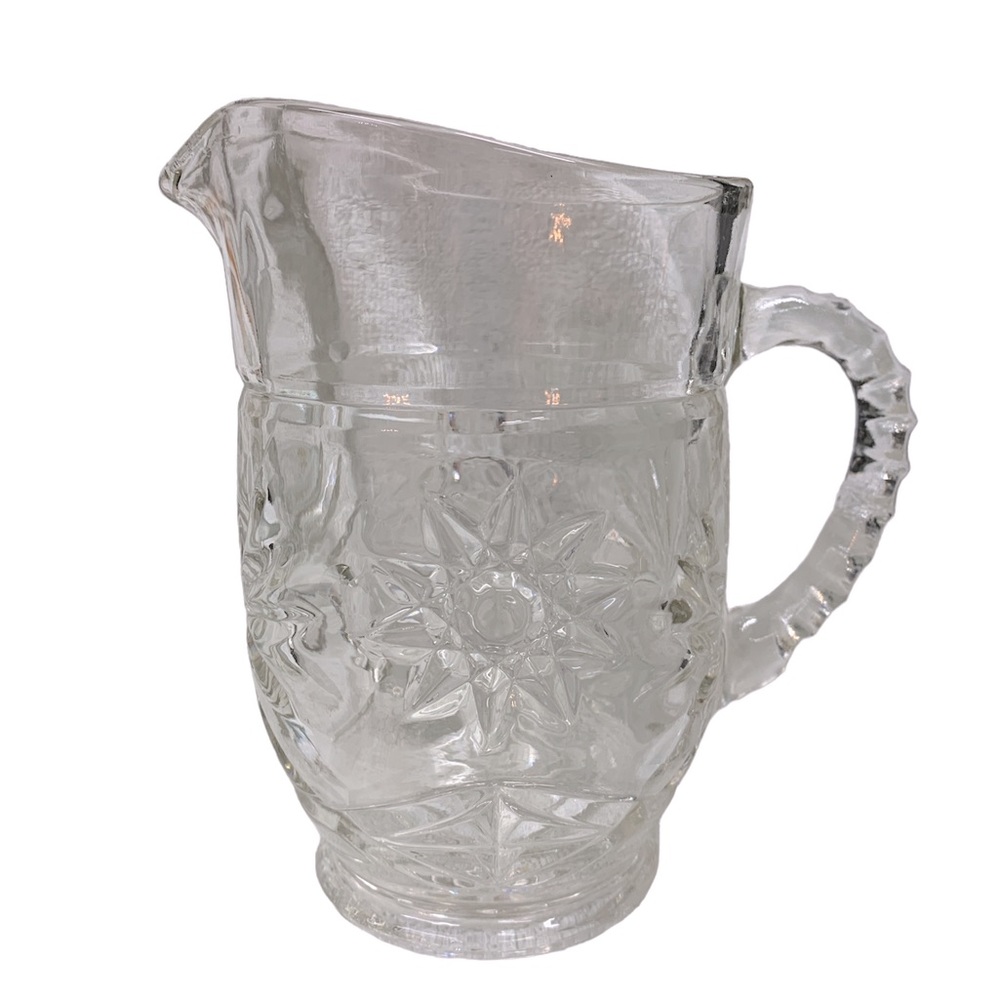 Vintage pressed glass pitcher